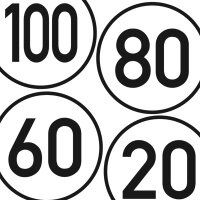 Geschwindigkeitsschilder