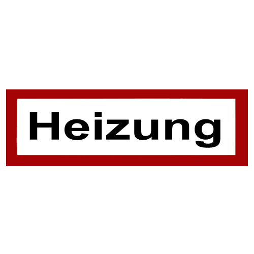 Hinweisschild - Heizung Folie selbstklebend 297 x 105 mm