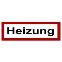Hinweisschild - Heizung Folie selbstklebend 297 x 105 mm