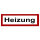 Hinweisschild - Heizung Folie selbstklebend 297 x 105 mm