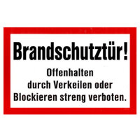 Brandschutztür Offenhalten durch Verkeilen oder...