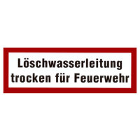 Löschwasserleitung trocken für Feuerwehr...