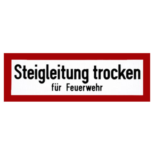 Steigleitung trocken für Feuerwehr Kunststoff 297 x 105 mm
