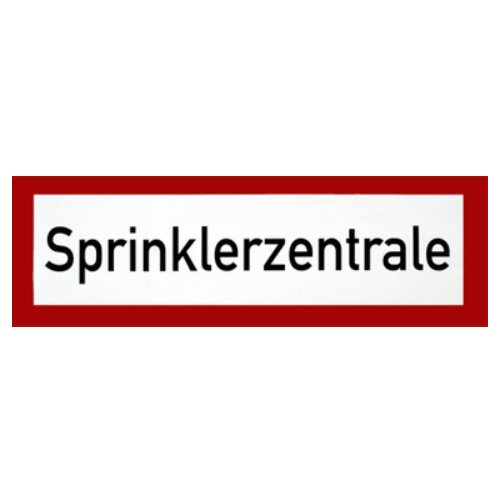 Sprinklerzentrale Folie selbstklebend 297x105 mm