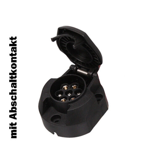 Steckdose 7-polig Kunststoff mit Abschaltkontakt für Nebelschlussleuchte