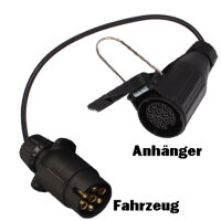 Kabeladapter Fahrzeug 7-polig auf Anhänger 13-polig
