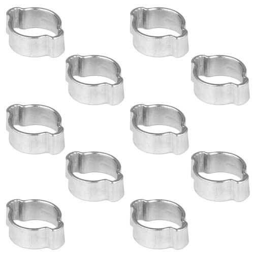 10 Stück 2-Ohr Schellen,  Druckluftschellen, Schlauchschellen, Bierschlauchschellen, 11-13 mm