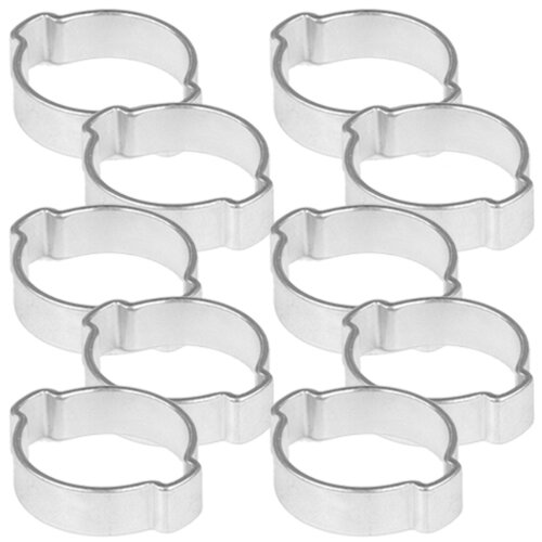 10 Stück 2-Ohr Schellen,  Druckluftschellen, Schlauchschellen, Bierschlauchschellen, 18-21 mm