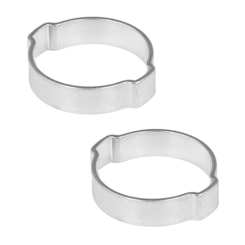 2 Stück 2-Ohr Schellen,  Druckluftschellen, Schlauchschellen, Bierschlauchschellen, 31-34 mm