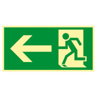 Rettungsweg Schild links Kunststoff nachl. selbstkl. 400...