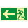 Rettungsweg Schild links Kunststoff nachl. selbstkl. 400 x 200 mm