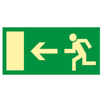 Rettungsweg Schild links Kunststoff nachleuchtend...