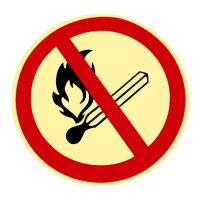 Feuer, offenes Licht und Rauchen verboten Kunststoff...