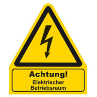 Achtung ! Elektrischer Betriebsraum Folie