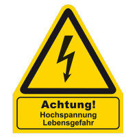 Achtung ! Hochspannung Lebensgefahr Folie