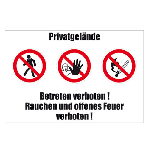 Hinweisschild - Privatgelände