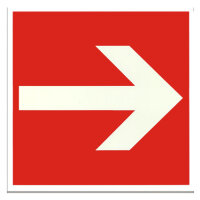 Richtungsangabe - Richtungspfeil gerade Folie 148 x 148 mm