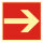 Richtungsangabe - Richtungspfeil gerade Kunststoff nachleuchtend selbstklebend 148 x 148 mm