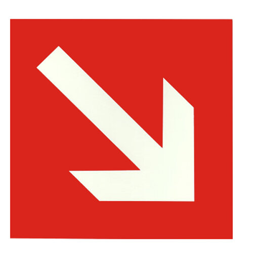 Richtungsangabe - Richtungspfeil schräg Folie 148 x 148 mm
