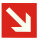 Richtungsangabe - Richtungspfeil schräg Folie 148 x 148 mm