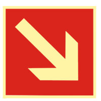 Richtungsangabe - Richtungspfeil schräg Kunststoff...