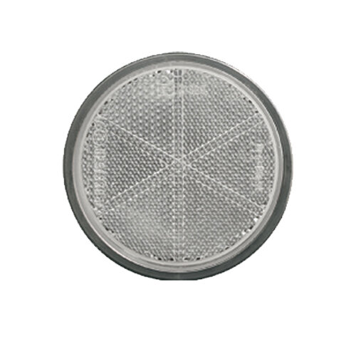 Reflektor / Katzenauge / Rückstrahler weiss 90 mm in Kunststoff mit Schraube M5