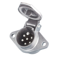 Alu-Steckdose 7-pol. 24 Volt Norm:N Steckanschluss