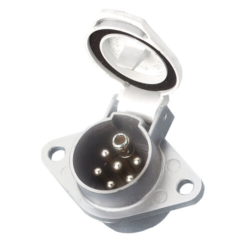 Alu-Steckdose 7-pol. 24 Volt Norm:S Steckanschluss