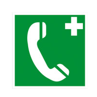 Notruftelefon Kunststoff 150 x 150 mm ISO