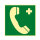 Notruftelefon Kunststoff nachleuchtend selbstklebend 150 x 150  mm ISO