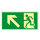 Rettungsweg Schild links aufwärts Kunststoff nachleuchtend selbstklebend 297 x 148 mm
