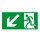 Rettungsweg Schild links abwärts Kunststoff 297 x 148 mm ISO