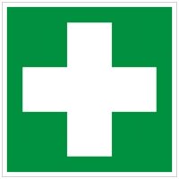 Erste Hilfe Schild Folie 150 x 150 mm ISO