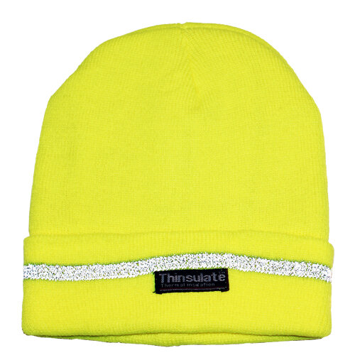 Strickmütze neongelb