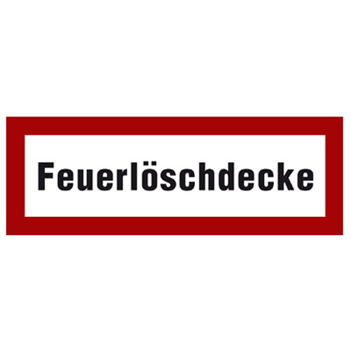 Feuerlöschdecke Kunststoff 148 x 52 mm