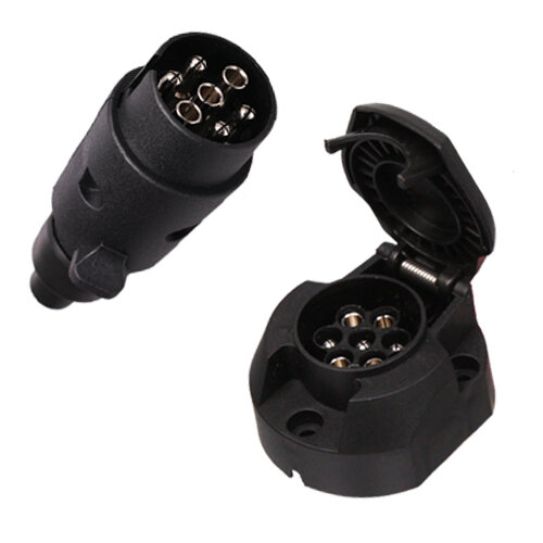 SET: Anhängerstecker + Dose 7-polig Kunststoff