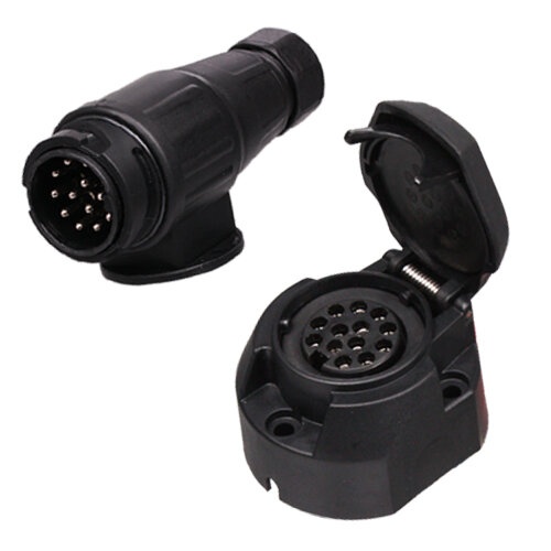 SET: Anhängerstecker und Dose 13-polig Kunststoff