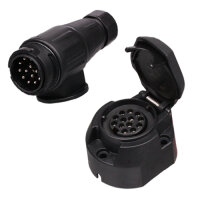 SET: Anhängerstecker und Dose 13-polig Kunststoff