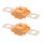 2 x Leistungssicherung Streifensicherung Midi / orange / 30A / 58V