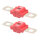 2 x Leistungssicherung Streifensicherung Midi / rot / 50A / 58V