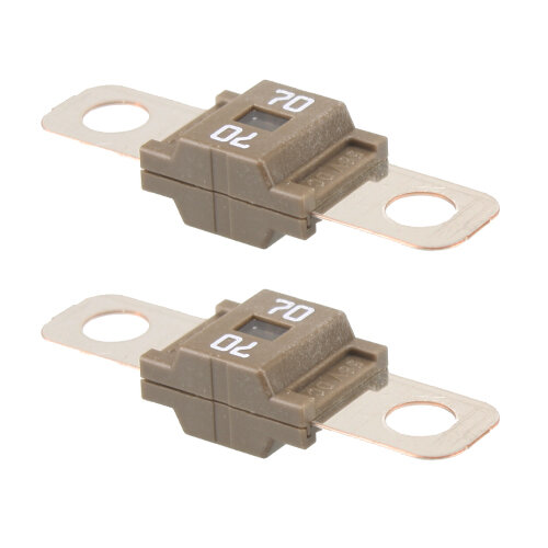 2 x Leistungssicherung Streifensicherung Midi / braun / 70A / 58V