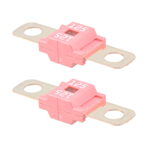 2 x Leistungssicherung Streifensicherung Midi / pink / 125A / 58V