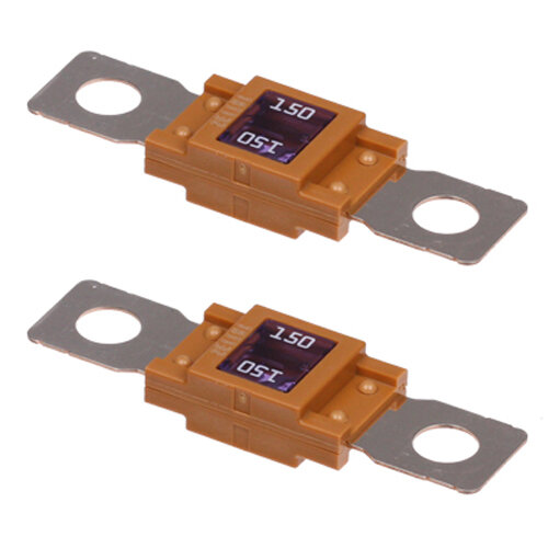 2 x Leistungssicherung Streifensicherung Mega / orange / 150A / 32V