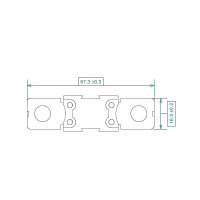 2 x Leistungssicherung Streifensicherung Mega / natur / 225A / 32V