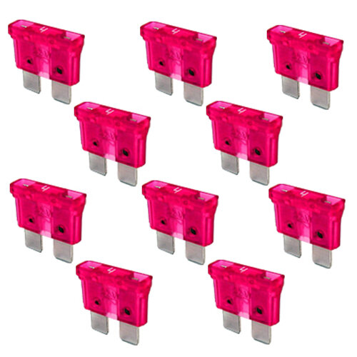 10 x Flachstecksicherung 4A / 32V / pink