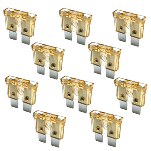 10 x Flachstecksicherung 5A / 32V / natur