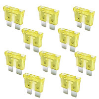 10 x Flachstecksicherung 20A / 32V / gelb