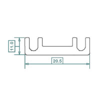 10 x Streifensicherung MS-U / Blattsicherung / 40A / 32V