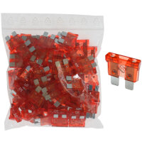 100 x Flachstecksicherung 10A / 32V / rot