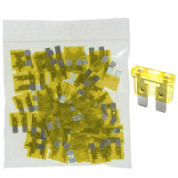 50 x Flachstecksicherung 20A / 32V / gelb